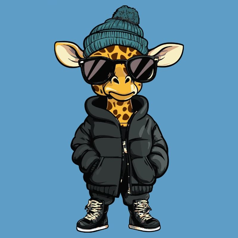 Giraffe Winter Comic