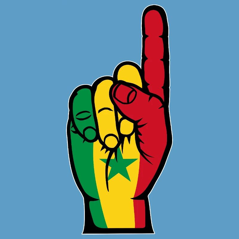 Main du drapeau du Sénégal