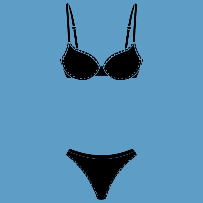 Dessous- oder Bekini-Logo für Geschäft oder Marktstand