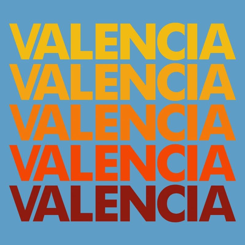 Valencia Gradient Schriftstapel