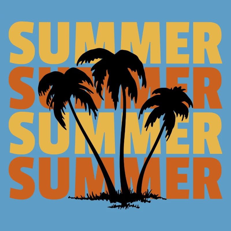 Tropical Summer Palm Tree Pattern