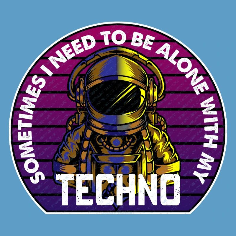 Techno Astronaut Circle Abzeichen