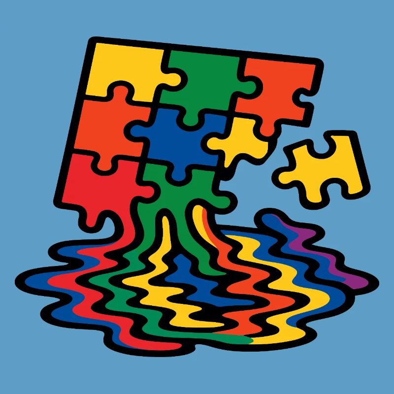 Rainbow Puzzle Tree Splash