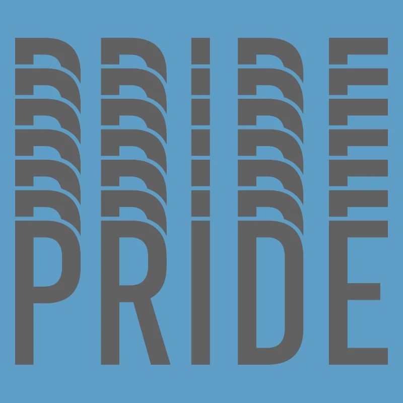 Monogramme Pride en nuances de gris