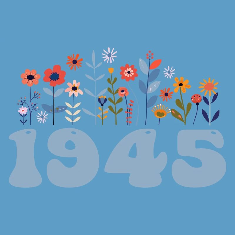 1945 Floral Pattern 1945 Floral Theme Flowers 1945