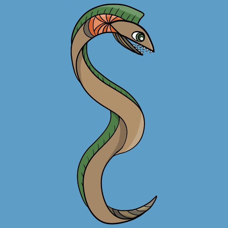 A Snake with sharp teeth