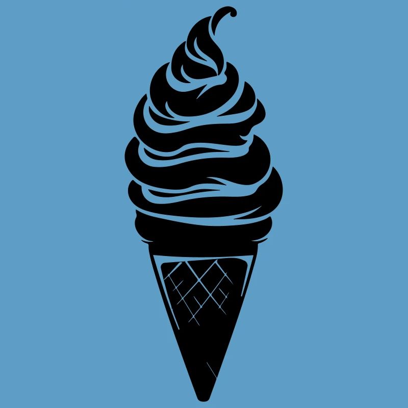 Silhouette de cornet de crème glacée