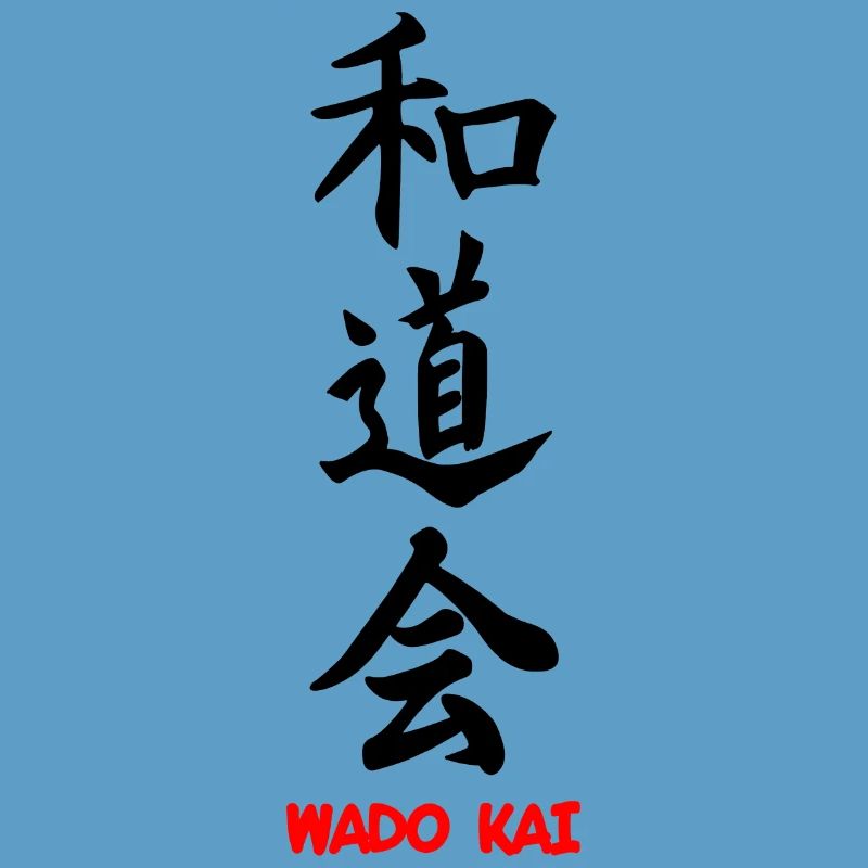 Wado kai schwarzes Kanji mit Text