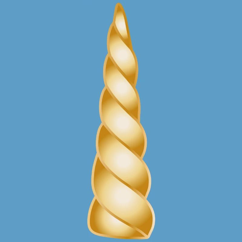 Corne spirale dorée – Objet de design magique