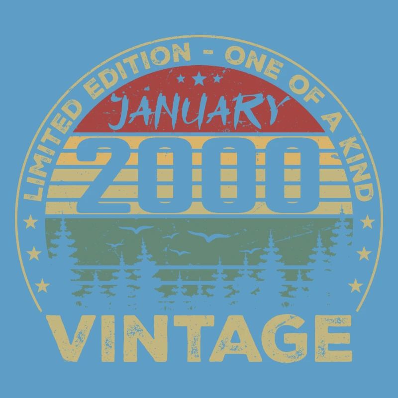 Vintage Janvier 2000 Anniversaire Janvier 2000