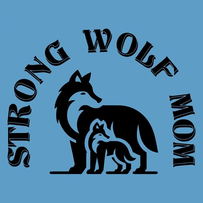Starke Mama Beste Mama Geschenk Wolf Mutter Kind