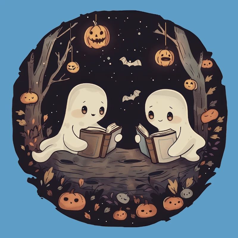 Ghosts, Reading, Book, Library, Halloween