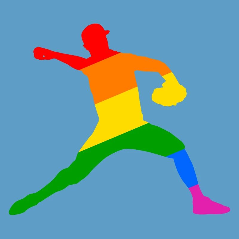 Regenbogen Baseball Player Geschenk