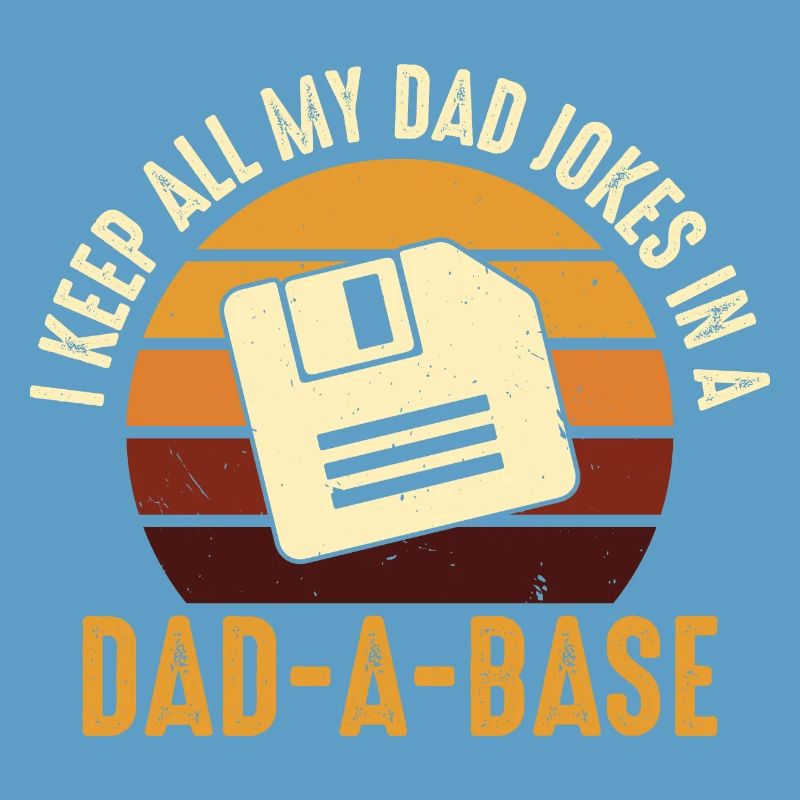Dad Joke Floppy Disk Retro Design