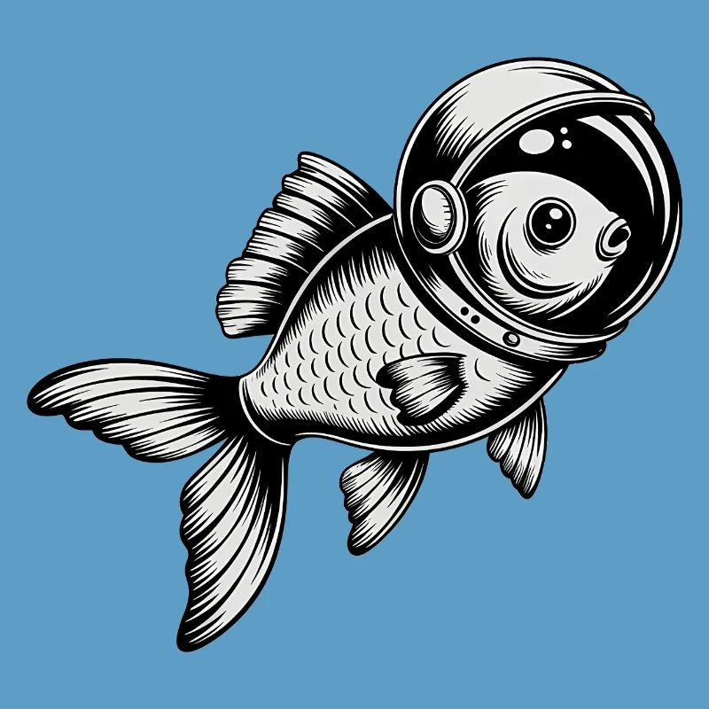 Poisson dans l’espace - Logo Cool Astonomy