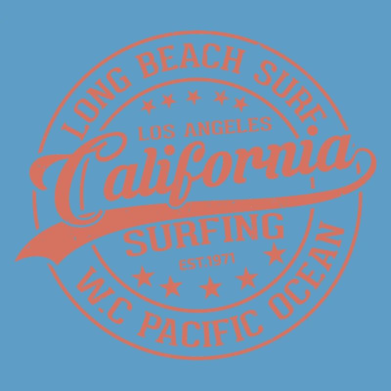 California Surfer Waves Pattern
