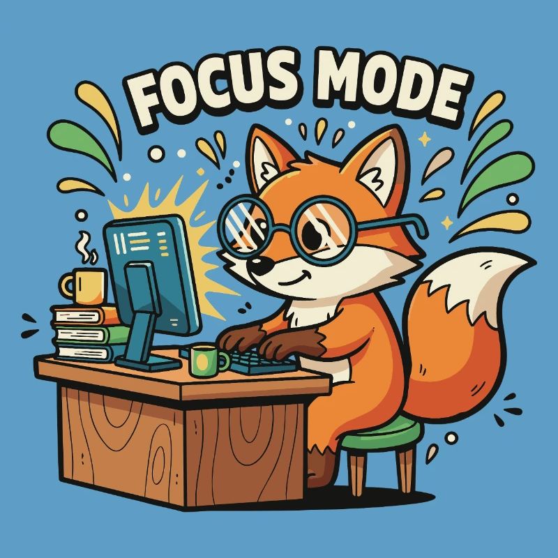Fokusmodus Fuchs am Computer