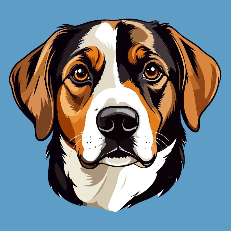Beagle head vector illustration