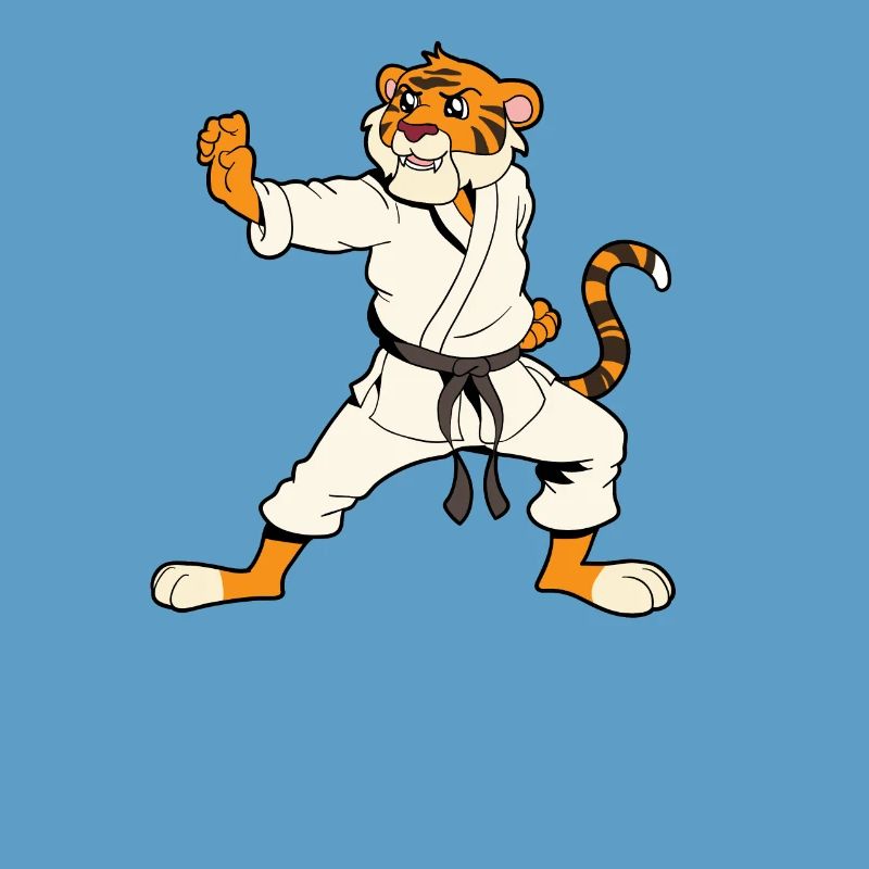 Comic Tiger does karate