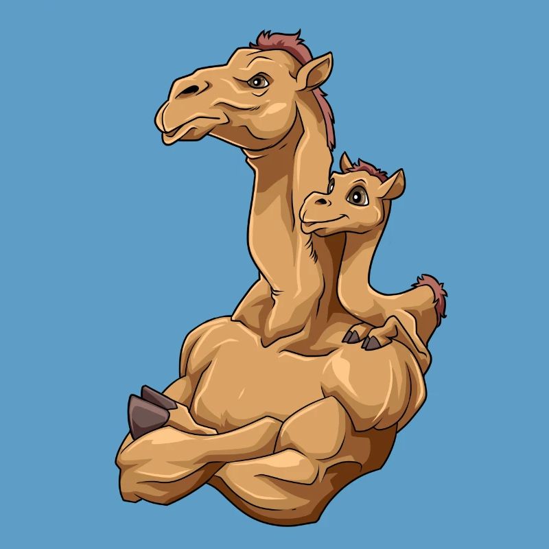 Starkes Kamel mit Kamel Kind für einen Kamel