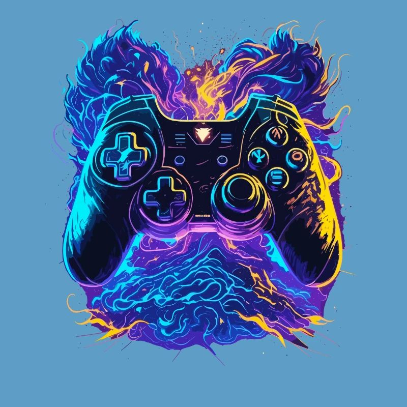 Neon Colors Graffiti Gaming Controller