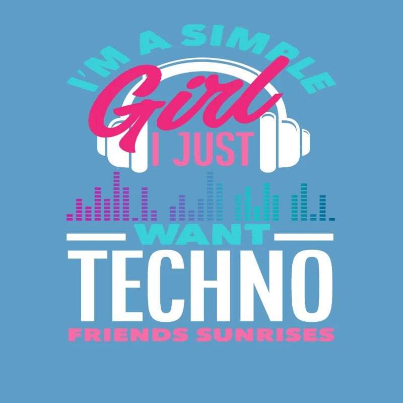 Techno Lover Einfache Mädchen Freunde