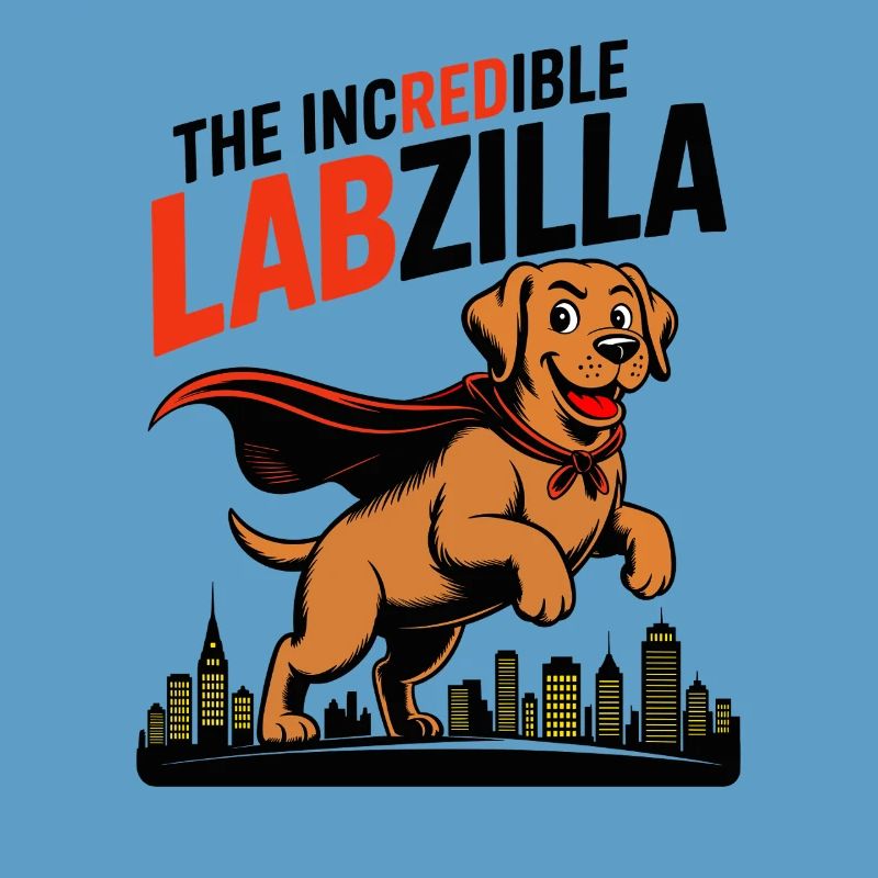Labzilla – Foxred Labrador im Monster-Modus