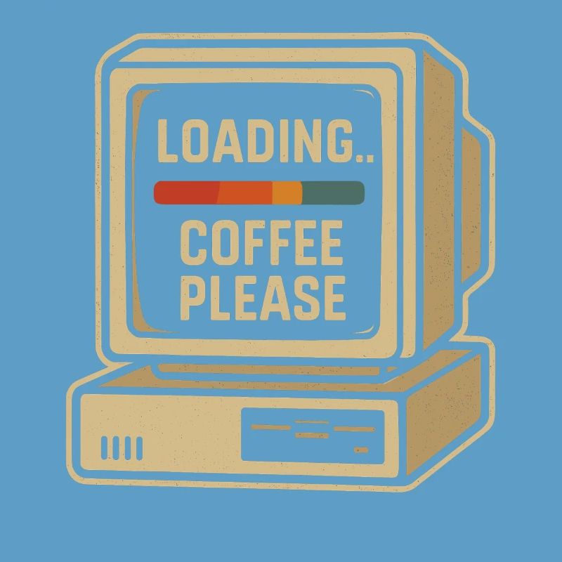 Loading Coffee Please Retro Computer