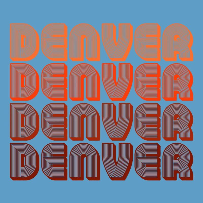 Denver Gradient Retro Pattern