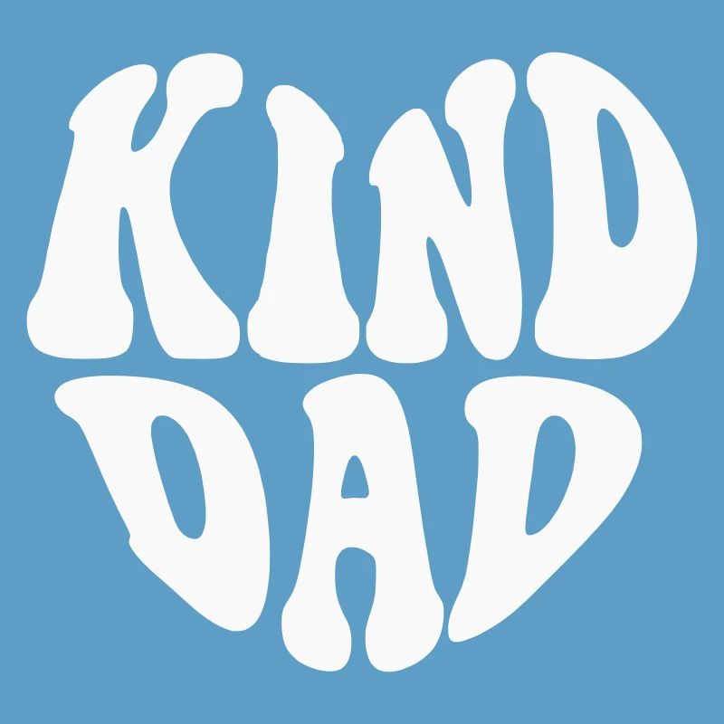 Kind Dad Heart Logo - Customizable color