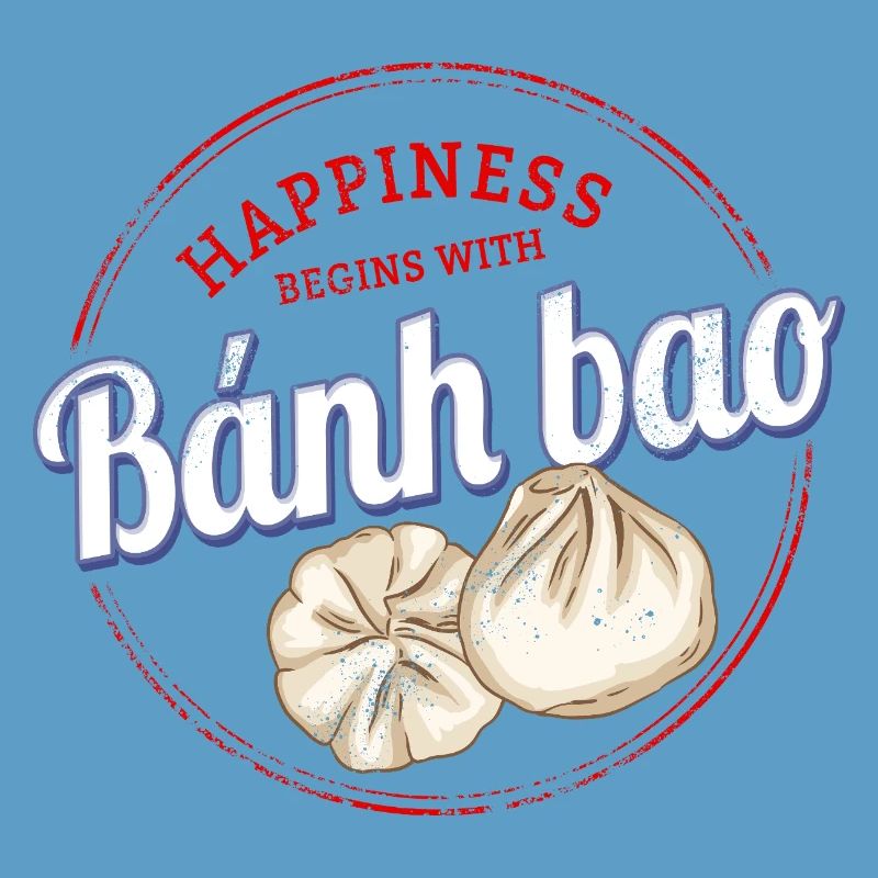 Bánh Bao Dumpling oder Baozi Vintage Teigtasche