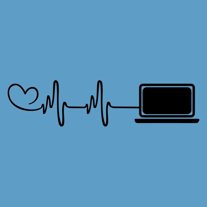 Laptop Herz Puls Pc Programmierer