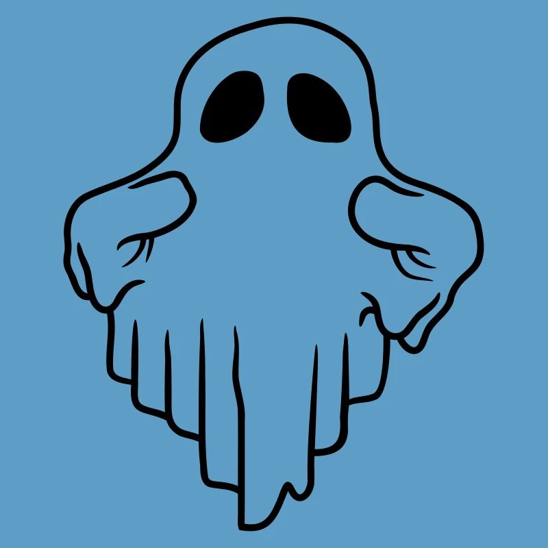Comic funny floating ghost