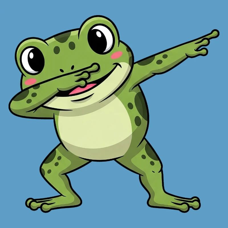 Cute Frog Toad Toad Dabbing Kids Cartoon