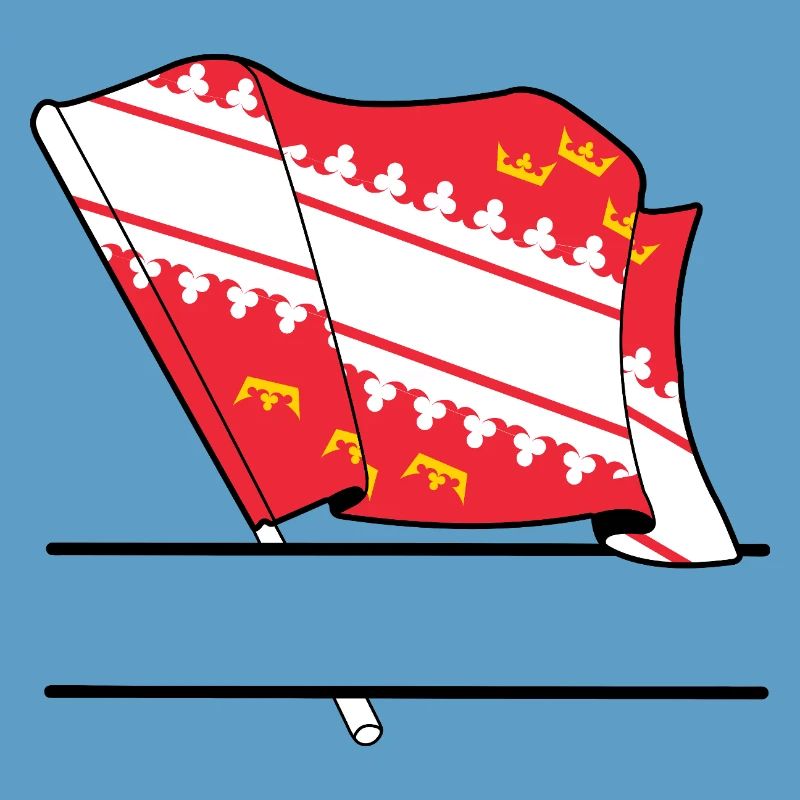 Drapeau d’Alsace avec boîte de texte