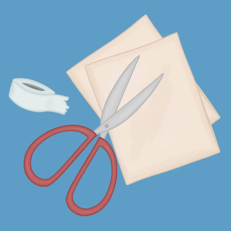 Studio de papier motif de ciseaux créatifs
