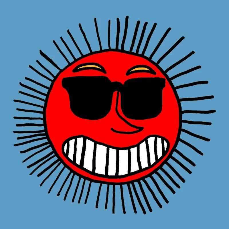 Smiling Sun with Glasses