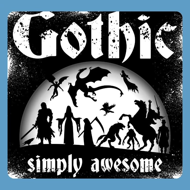 Gothic, spooky full moon creatures