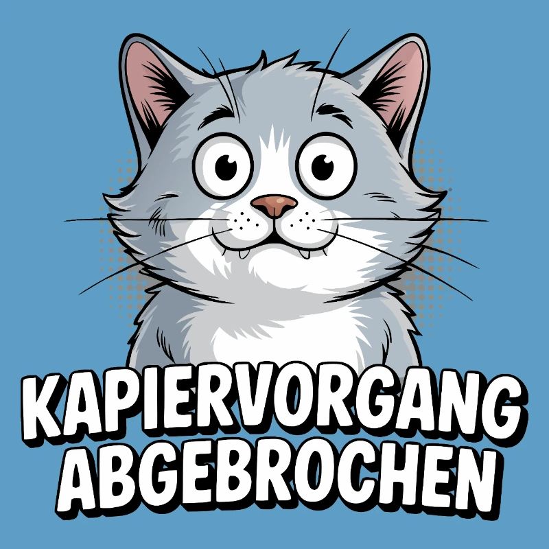 Kapiervorgang abgebrochen – Katze Comic