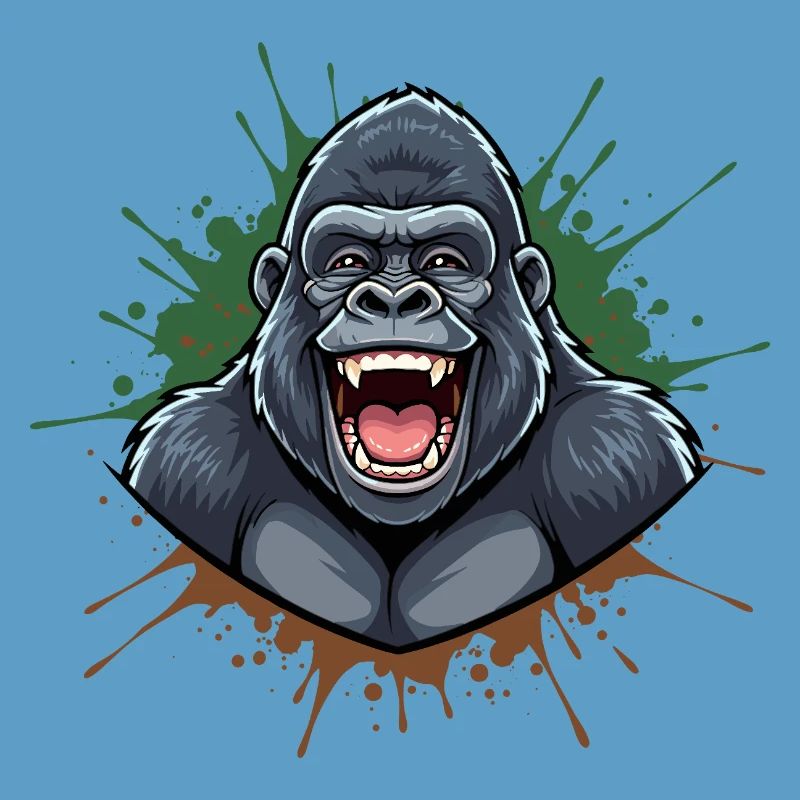 Laughing Gorilla Graffiti Design