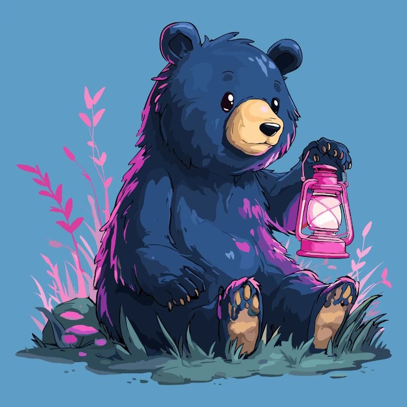 Bear with lantern