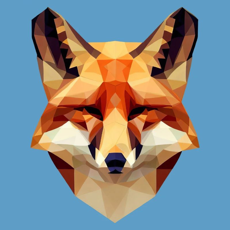 Intriguing Polygon Fox - Moderne