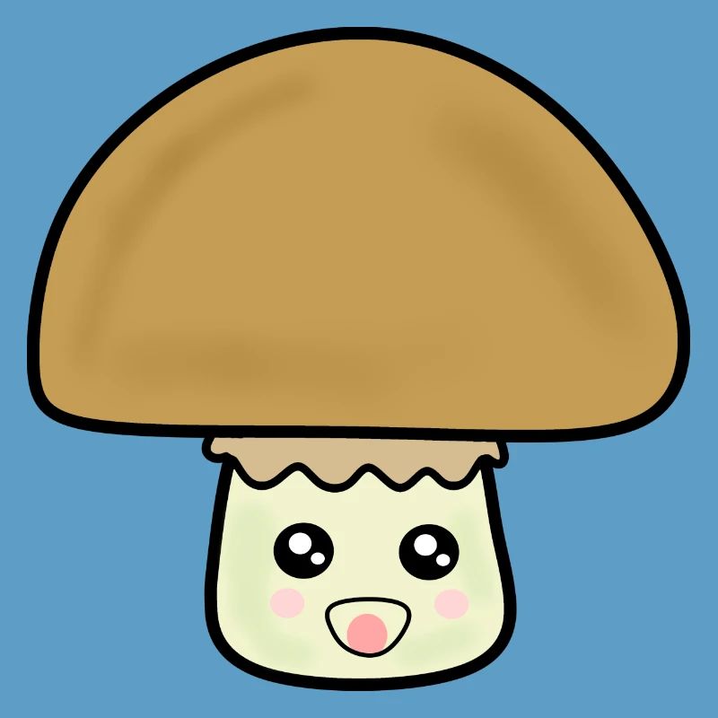 Champignon champignon mignon avec visage