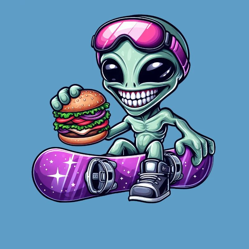 Alien Snowboarder Hamburger Restauration Rapide
