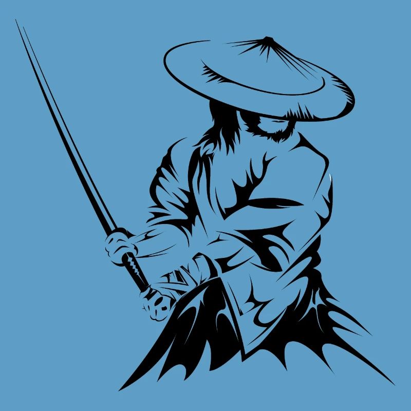 samurai sword fighter present gift art work