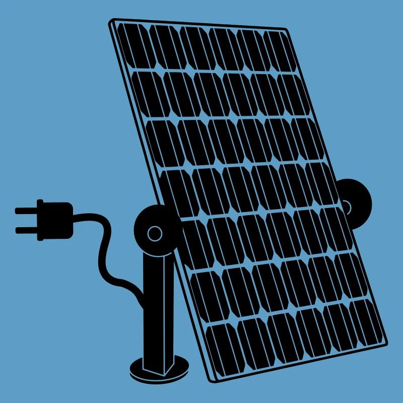 Solar panel with plug