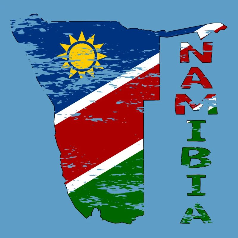 Namibia Map Flag used