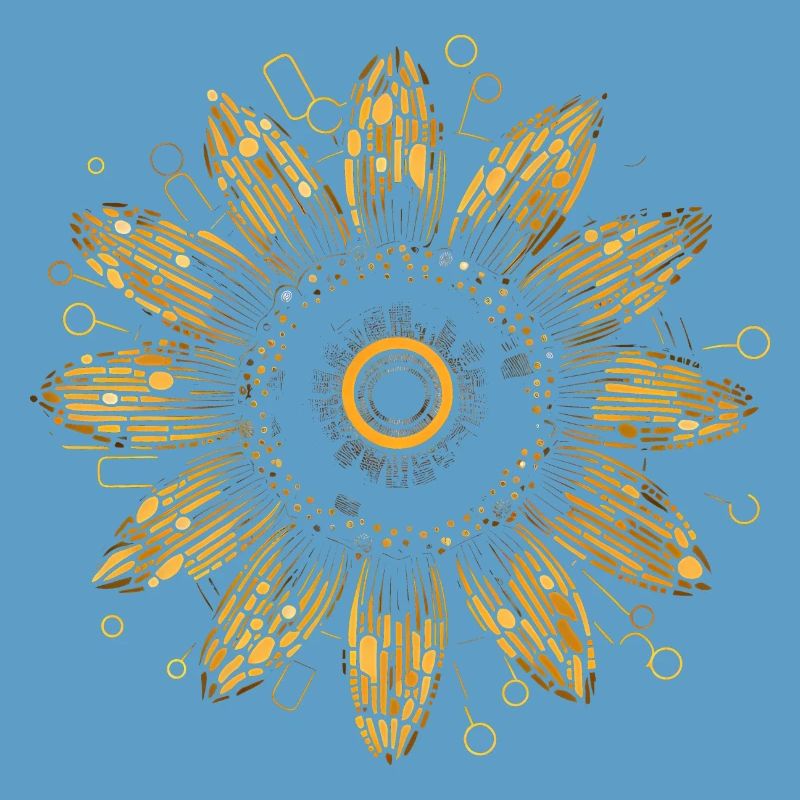 Boho Sunflower Mandala Pattern