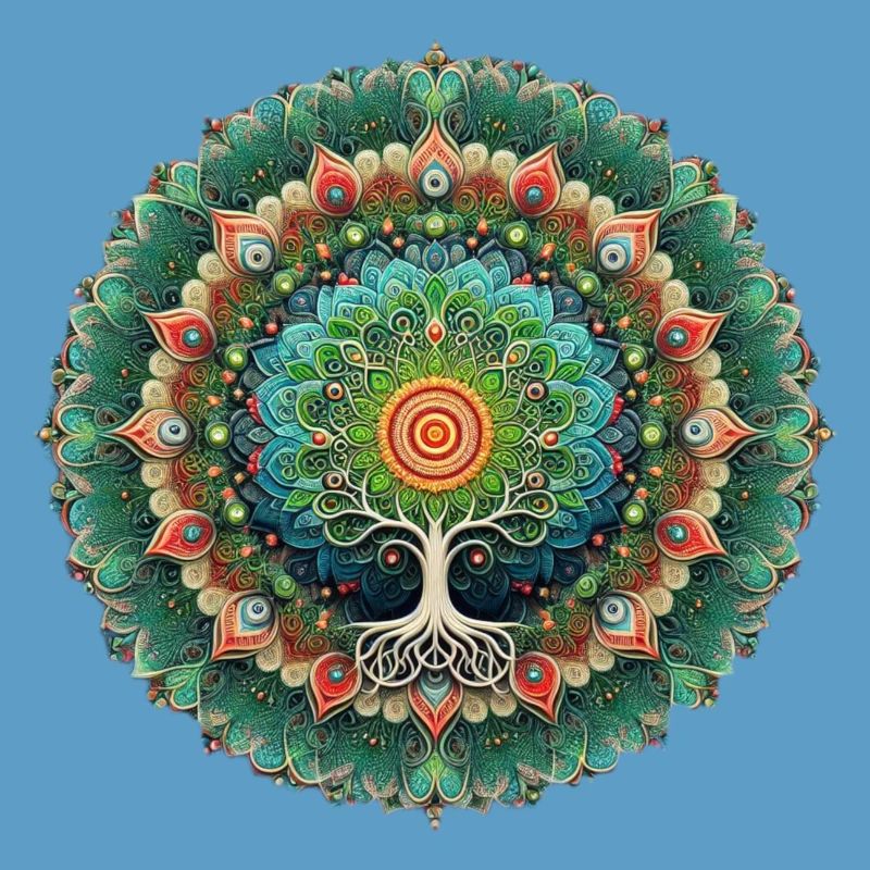 Mandala Baum des Lebens Bunt