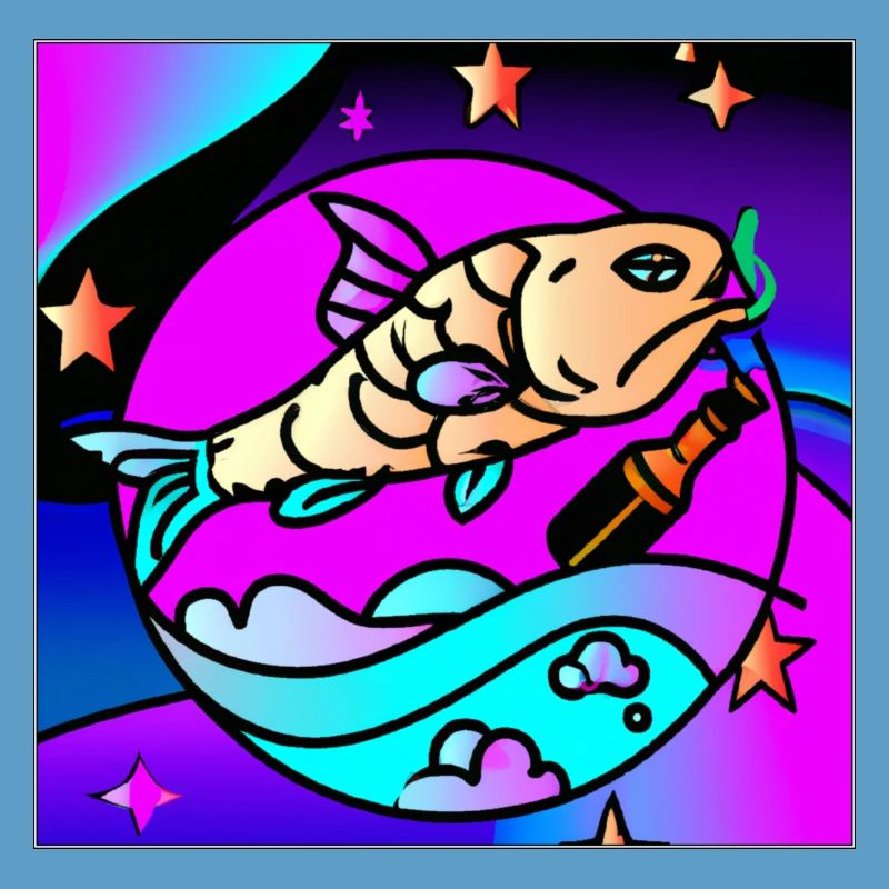 Drunk vaperwave/retrowave fish.